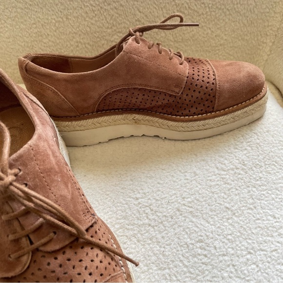 L’INTERVALLE suede perforated platform lace up loafers - Picture 9 of 10